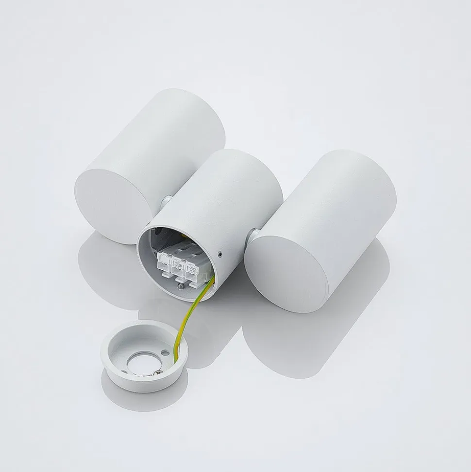 Arcchio loftlampe Gesina, 2-lys, hvid, aluminium, 17,5 cm