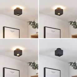 Arcchio loftlampe Walisa, 10 x 10 cm, sort, GU10