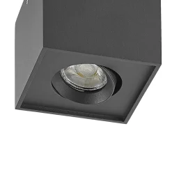 Arcchio loftlampe Walisa, 10 x 10 cm, sort, GU10