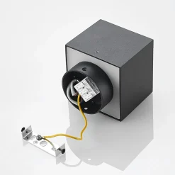 Arcchio loftlampe Walisa, 10 x 10 cm, sort, GU10