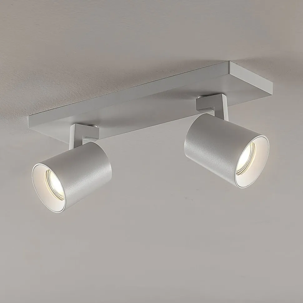 Arcchio loftspot Iavo, 30 cm, hvid, 2 lyskilder, metal