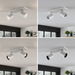 Arcchio loftspot Iavo, 30 cm, hvid, 2 lyskilder, metal