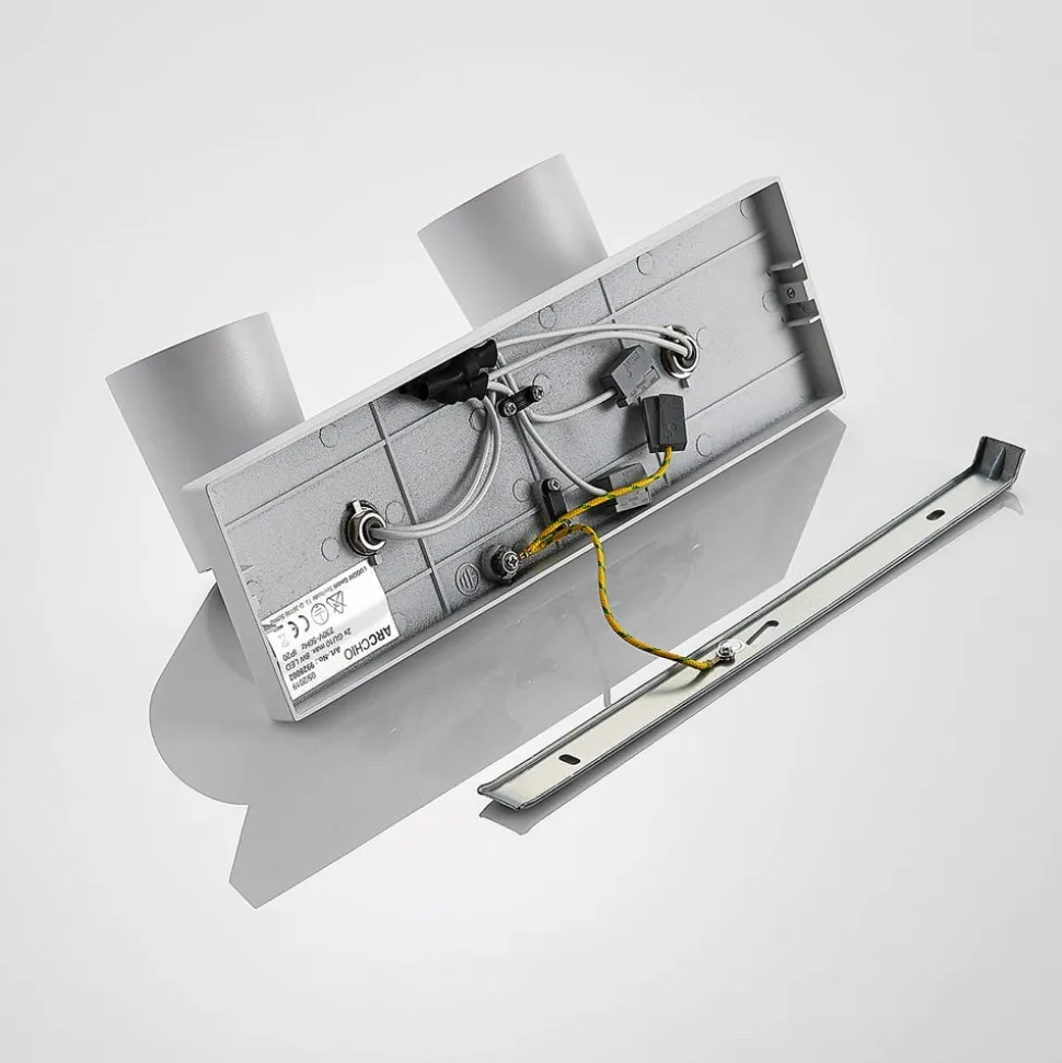 Arcchio loftspot Iavo, 30 cm, hvid, 2 lyskilder, metal