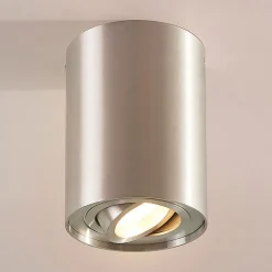 Arcchio loftspot Jolina, rund, grå, 13 cm, metal