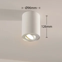 Arcchio loftspot Jolina, rund, hvid, 13 cm, metal