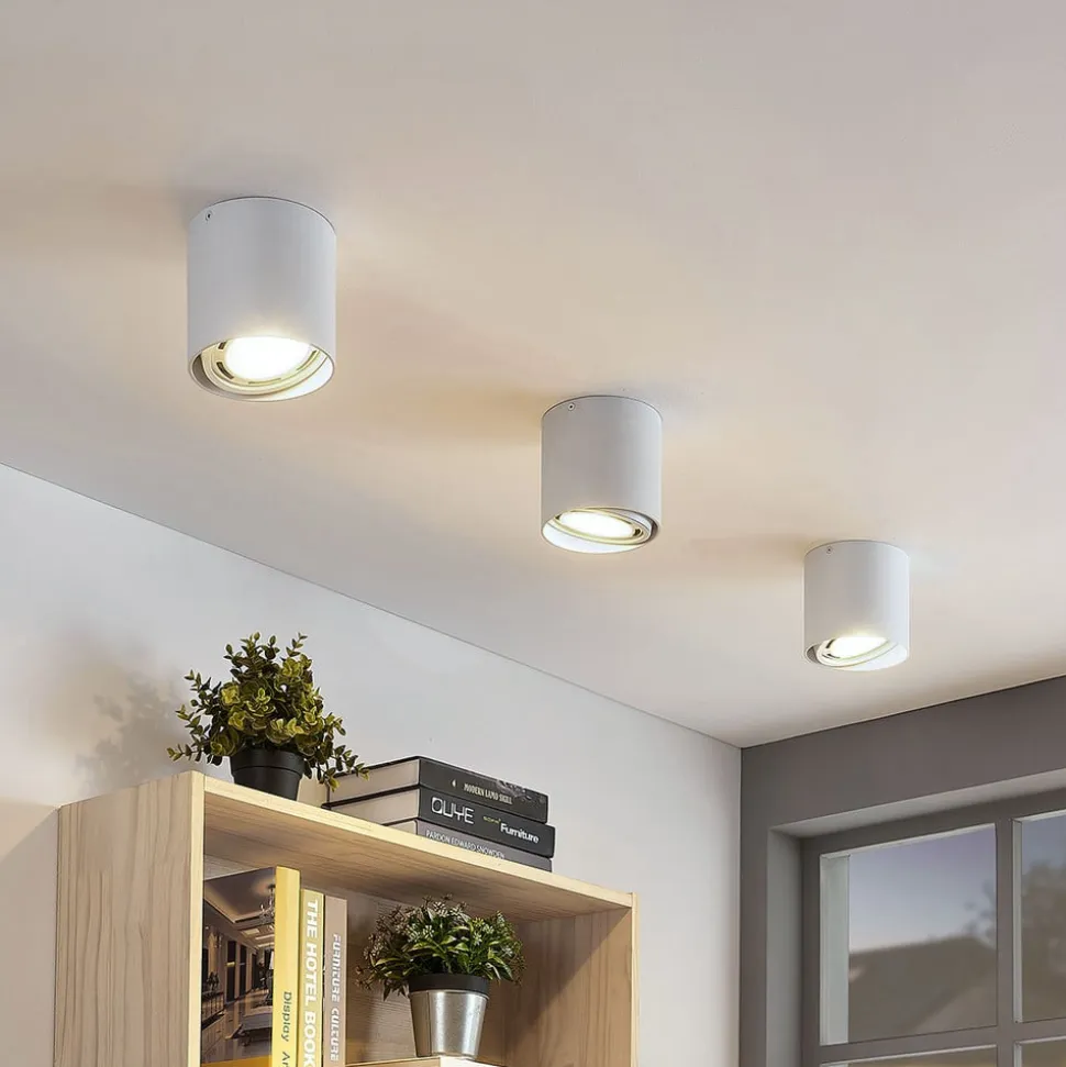 Arcchio loftspot Mabel, Ø 13 cm, hvid, metal, GU10