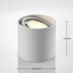 Arcchio loftspot Mabel, Ø 13 cm, hvid, metal, GU10