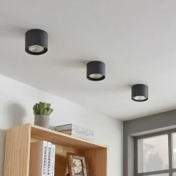 Arcchio loftspot Mabel, Ø 12 cm, grå, metal, GU10