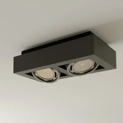 Arcchio loftspot Ronka, 34 cm, 2 lyskilder, grå, GU10