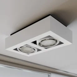 Arcchio loftspot Ronka, 34 cm, 2 lyskilder, hvid, GU10