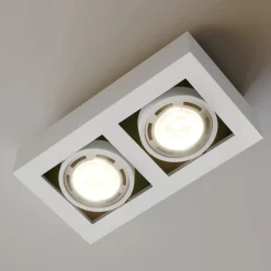 Arcchio loftspot Ronka, 34 cm, 2 lyskilder, hvid, GU10