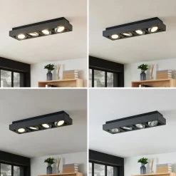 Arcchio loftspot Ronka, 65 cm, 4 lyskilder, grå, GU10