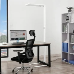 Arcchio Nelus LED-gulvlampe til kontor sensor hvid