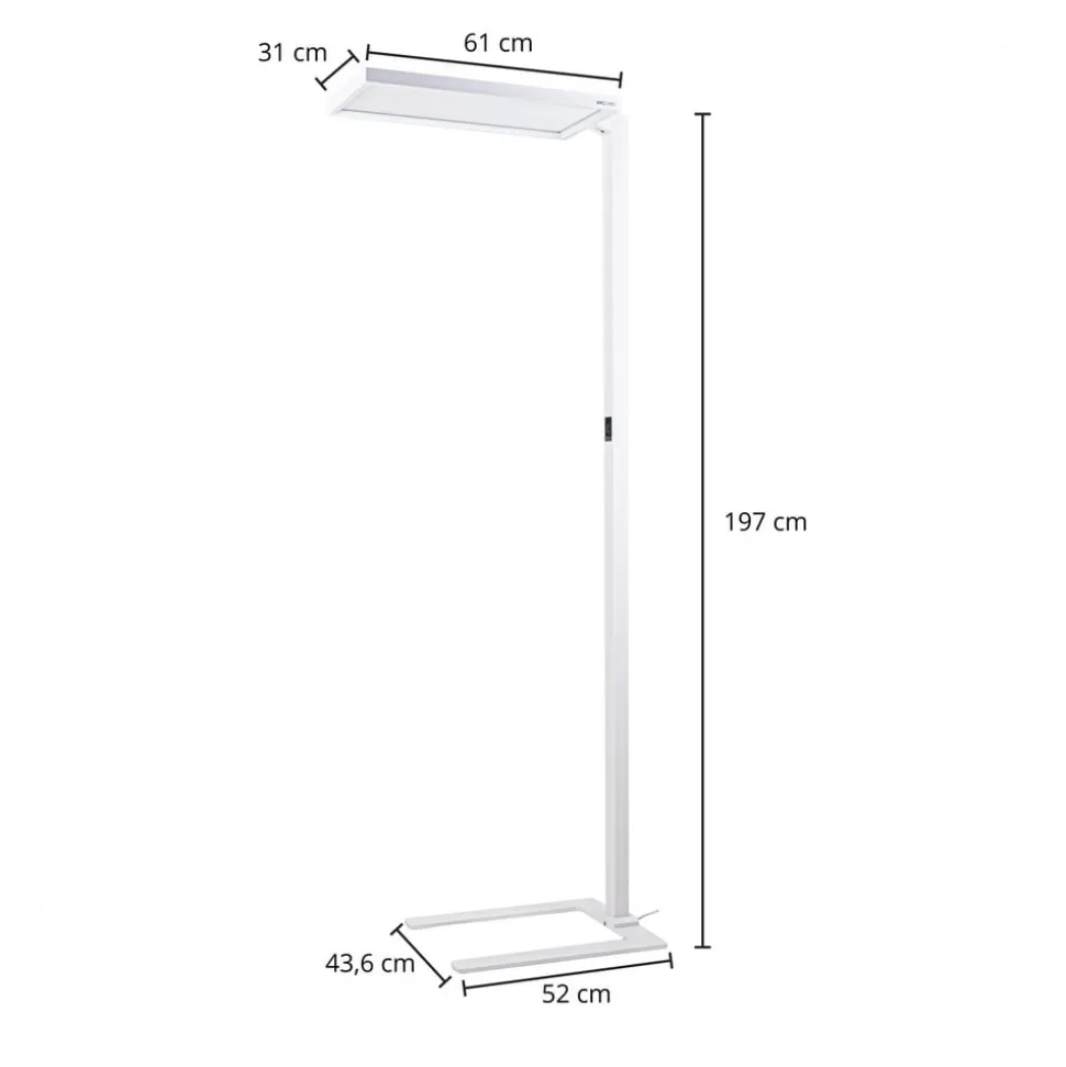 Arcchio Nelus LED-gulvlampe til kontor sensor hvid