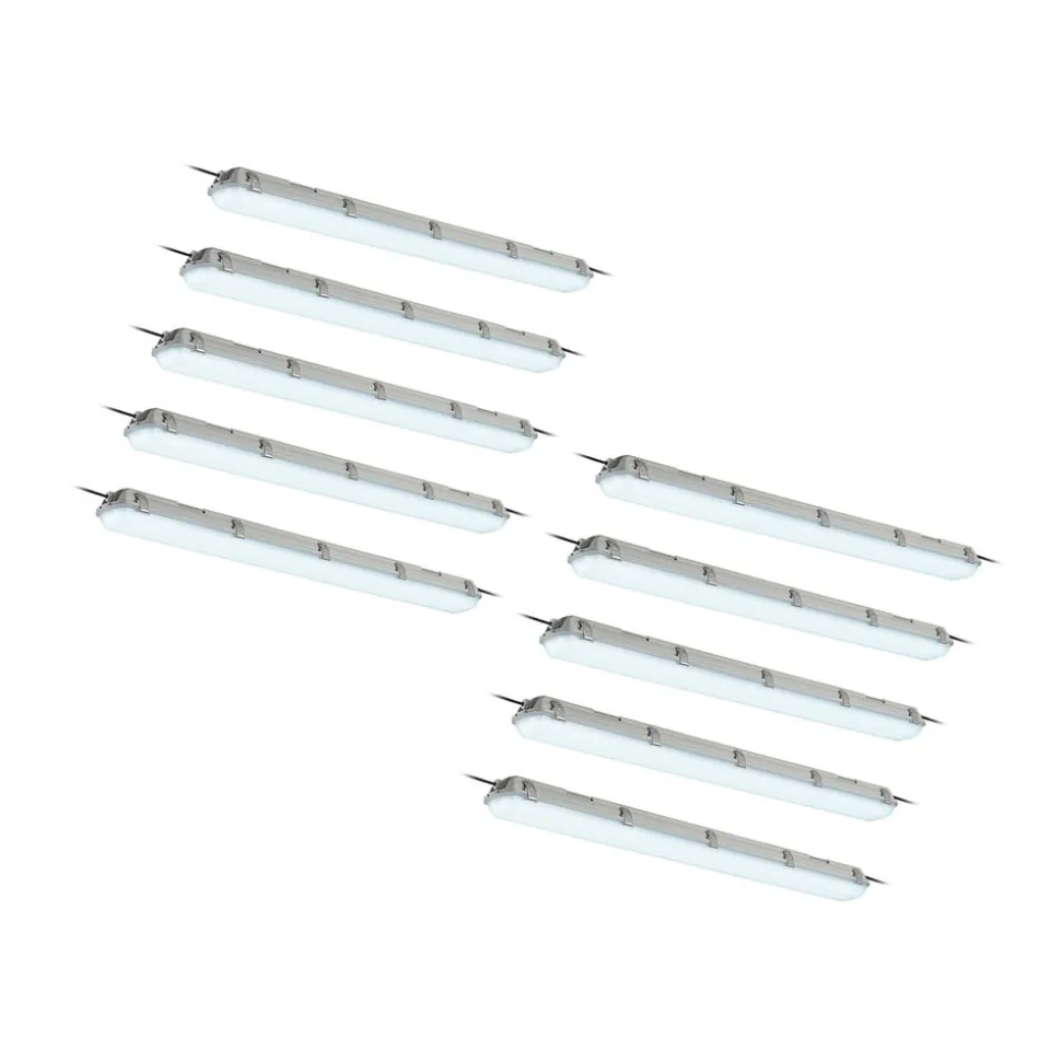 Arcchio Rao LED-vådrumslampe, længde 121,5 cm, sæt med 10 stk