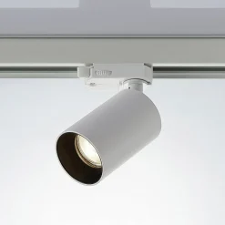 Arcchio skinnespot Brinja, hvid, Ø 6 cm, 3-faset, GU10