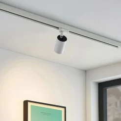 Arcchio skinnespot Brinja, hvid, Ø 6 cm, 3-faset, GU10