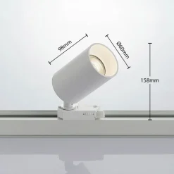 Arcchio skinnespot Brinja, hvid, Ø 6 cm, 3-faset, GU10