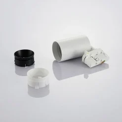 Arcchio skinnespot Brinja, hvid, Ø 6 cm, 3-faset, GU10