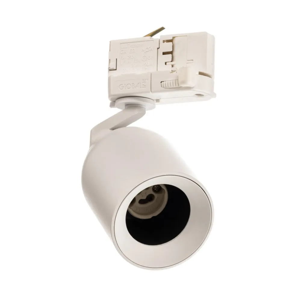 Arcchio skinnespot Brinja, hvid, Ø 7 cm, 3-faset, GU10