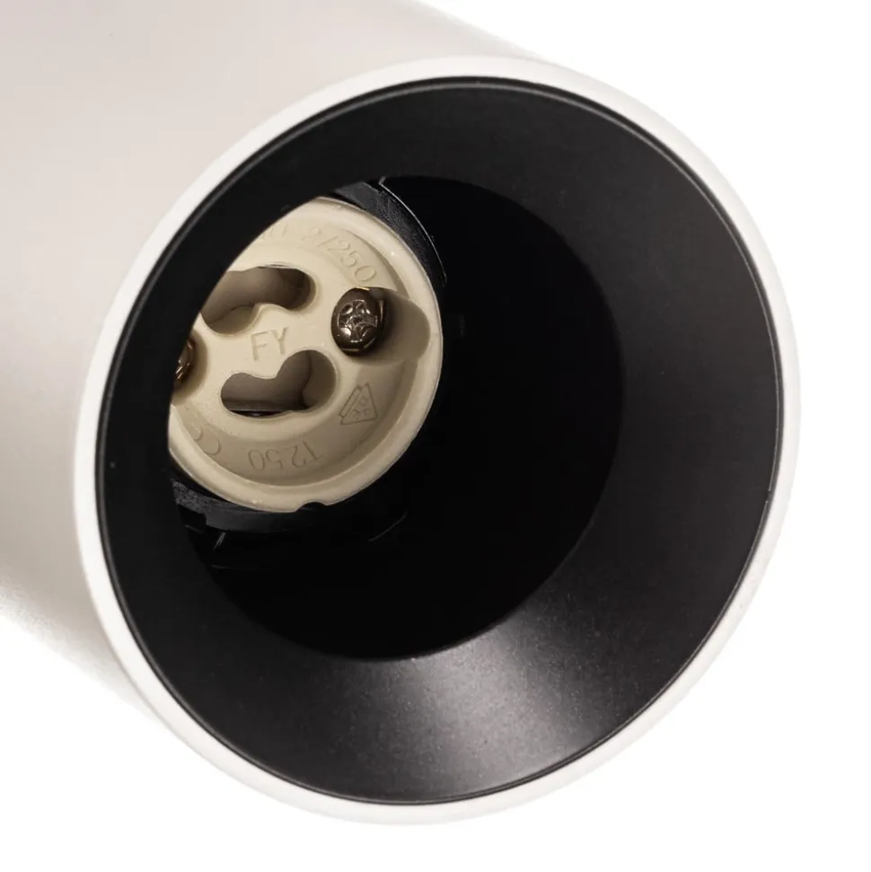 Arcchio skinnespot Brinja, hvid, Ø 7 cm, 3-faset, GU10