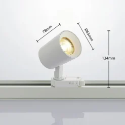 Arcchio skinnespot Iavo, hvid, 13 cm, 3-faset, GU10