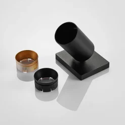 Arcchio spotlight Brinja, sort, kantet, Ø 6 cm, 1 lyskilde, GU10