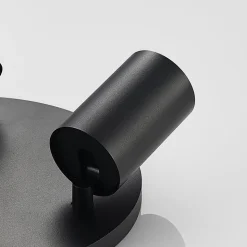 Arcchio spotlight Brinja, sort, rund, Ø 6 cm, 3 lyskilder, GU10