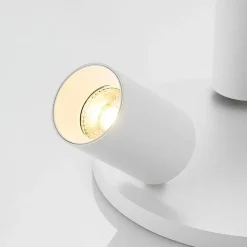 Arcchio spotlight Brinja, hvid, rund, Ø 6 cm, 3 lyskilder, GU10