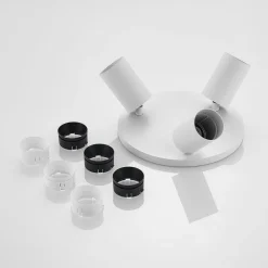 Arcchio spotlight Brinja, hvid, rund, Ø 6 cm, 3 lyskilder, GU10