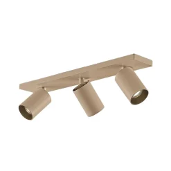 Arcchio spotlight Brinja, brun, kantet, Ø 6 cm, 3 lyskilder, GU10