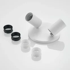 Arcchio spotlight Brinja, hvid, rund, Ø 6 cm, 2 lyskilder, GU10