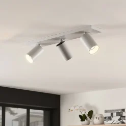 Arcchio spotlight Brinja, sæt med 2, hvid, kantet, 3 lyskilder, GU10