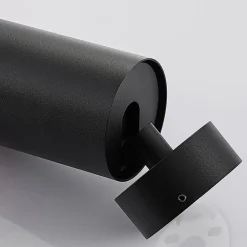 Arcchio spotlight Brinja, sort, rund, 13 cm høj, Ø 6 cm