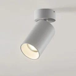 Arcchio spotlight Brinja, hvid, rund, 13 cm høj, Ø 6 cm