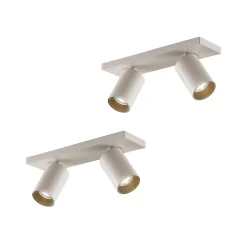 Arcchio spotlight Brinja, sæt med 2, hvid, kantet, 2 lyskilder, GU10