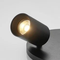 Arcchio spotlight Brinja, sort, rund, Ø 6 cm, 2 lyskilder, GU10