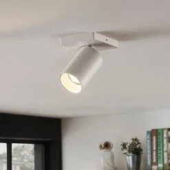 Arcchio spotlight Brinja, hvid, kantet, Ø 6 cm, 1 lyskilde, GU10