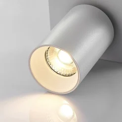 Arcchio spotlight Brinja, hvid, kantet, Ø 6 cm, 1 lyskilde, GU10