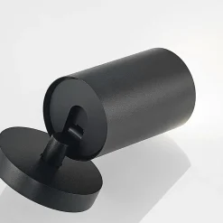 Arcchio spotlight Brinja, sort, rund, 12 cm høj, Ø 6 cm