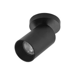 Arcchio spotlight Brinja, sort, rund, 12 cm høj, Ø 6 cm