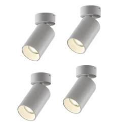 Arcchio spotlight Brinja, sæt med 4, hvid, rund, Ø 6 cm, GU10