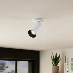 Arcchio spotlight Brinja, hvid, rund, 12 cm høj, Ø 6 cm