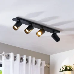 Arcchio spotlight Brinja, sort, 65 cm lang, Ø 7 cm, 4 lyskilder