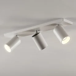 Arcchio spotlight Brinja, hvid, kantet, Ø 6 cm, 3 lyskilder, GU10