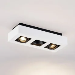 Arcchio spotlight Vince, 36 cm, 3 lyskilder, hvid/sort, GU10