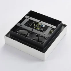 Arcchio spotlight Vince, 25 x 25 cm, 4 lyskilder, hvid/krom, GU10