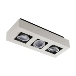 Arcchio spotlight Vince, 36 cm, 3 lyskilder, hvid/krom, GU10