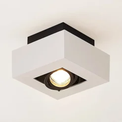 Arcchio spotlight Vince, 14 x 14 cm, hvid/sort, GU10