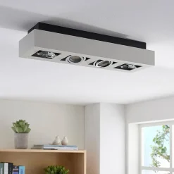 Arcchio spotlight Vince, 47 cm, 4 lyskilder, hvid/krom, GU10